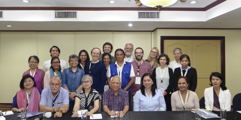 Participants in the mission together with the representatives from the NDFP Panel: Ms. Issa Dumanjug (Head of the NDFP Panel Secretariat), Mr. Rey Casambre (NDFP Peace Consultant) and Ms. Atty. Rachel Pastores (NDFP Legal Consultant).