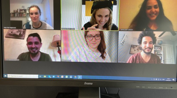 Six people in a zoom call 