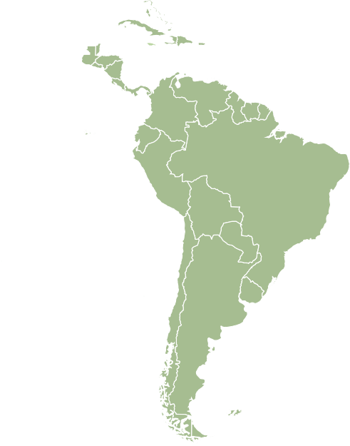 Map of Latin America and the Caribbean