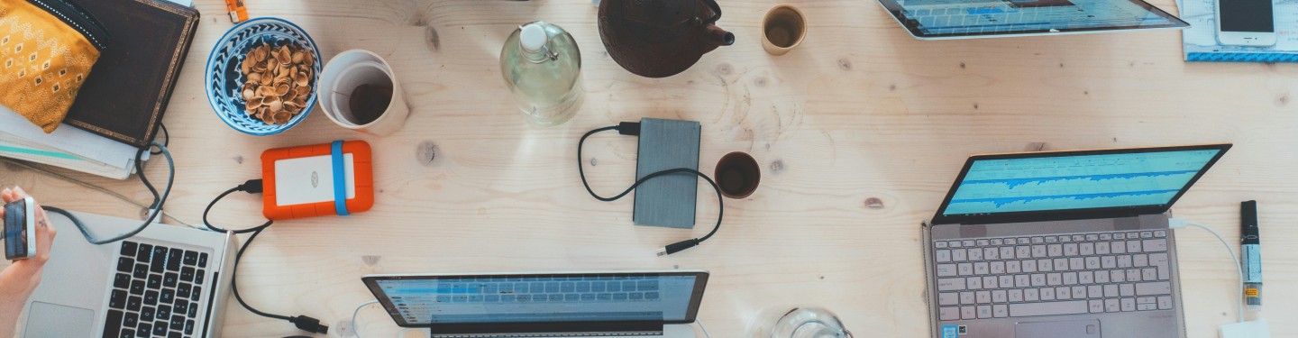 Photo of computers on a table