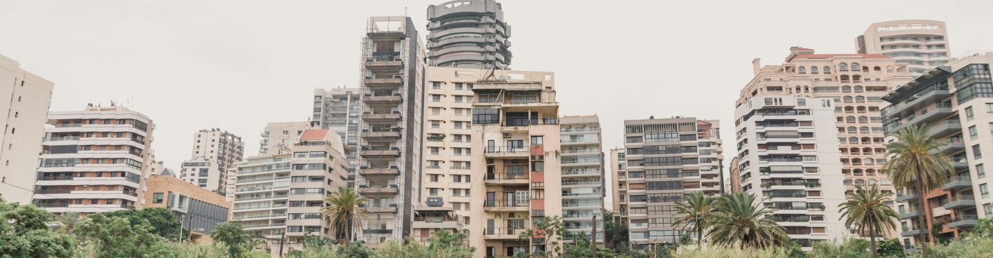 Buildings in Beirut seen from the boardwalk
