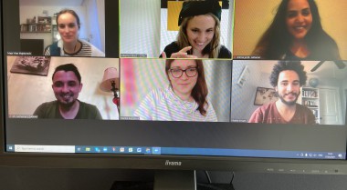 Six people in a zoom call 