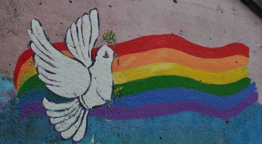Wall with peace dove