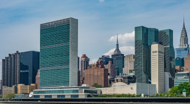 View on United Nations Plaza, New York, NY, USA